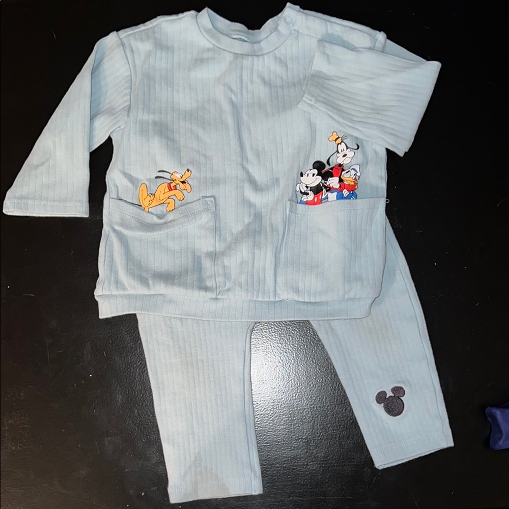 Disney Baby Blue Mickey Mouse Outfit
